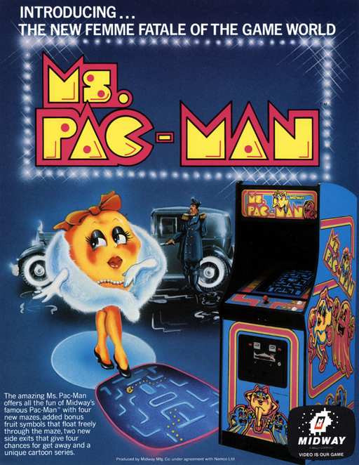 Ms. Pac-Man Heart Burn Arcade Game Cover